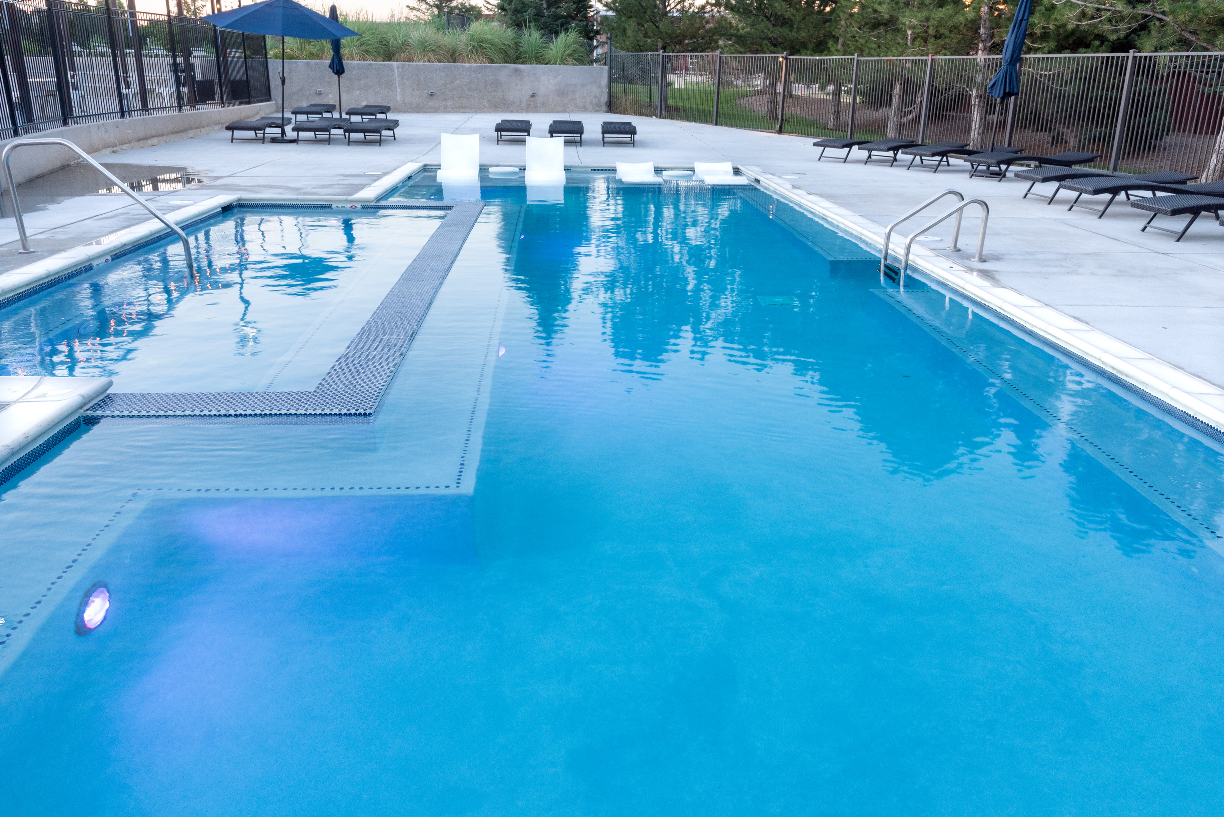 adult swimming pool and spa